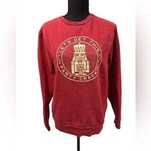 Dark red Old Navy nutcracker women’s Christmas holiday sweatshirt size M